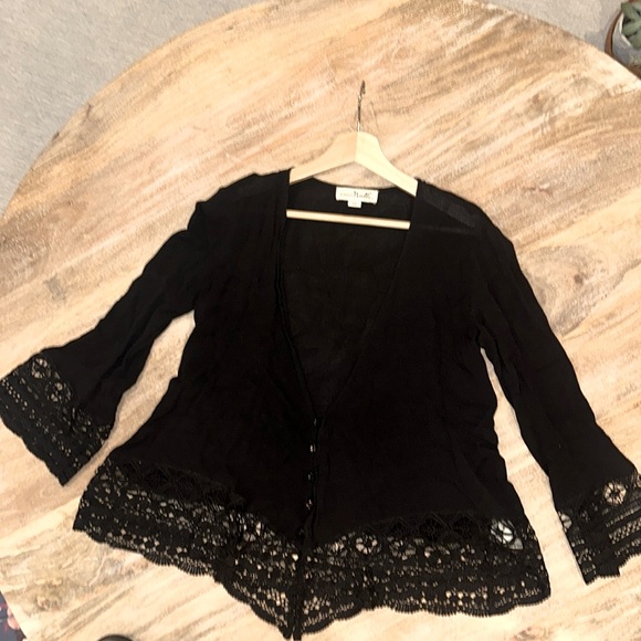 Simply Noelle  knit lace cardigan size small/medium 8/10 - Picture 3 of 7